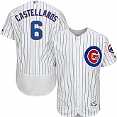 Cubs 6 Nick Castellanos White Flexbase Jersey Dzhi,baseball caps,new era cap wholesale,wholesale hats